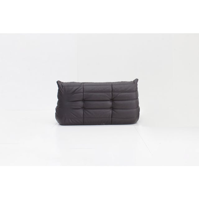 Togo Sofa in Brown Leather by Michel Ducaroy for Ligne Roset, 2010 For Sale - Image 6 of 11