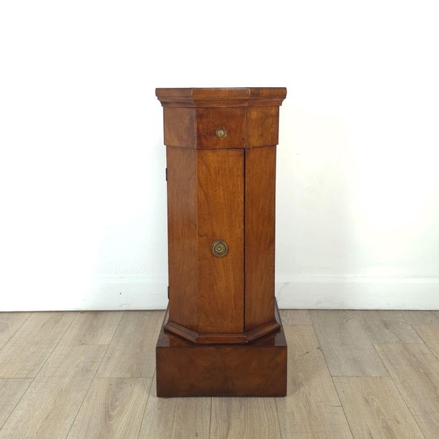 Early 19th Century Pair of Column Cabinets in Cherry, Italy Circa 1820 For Sale - Image 5 of 12