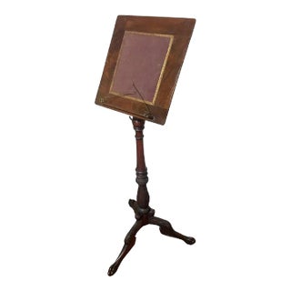 19thc American Chippendale Style Mahogany Music or Book Stand on Tripod Base For Sale