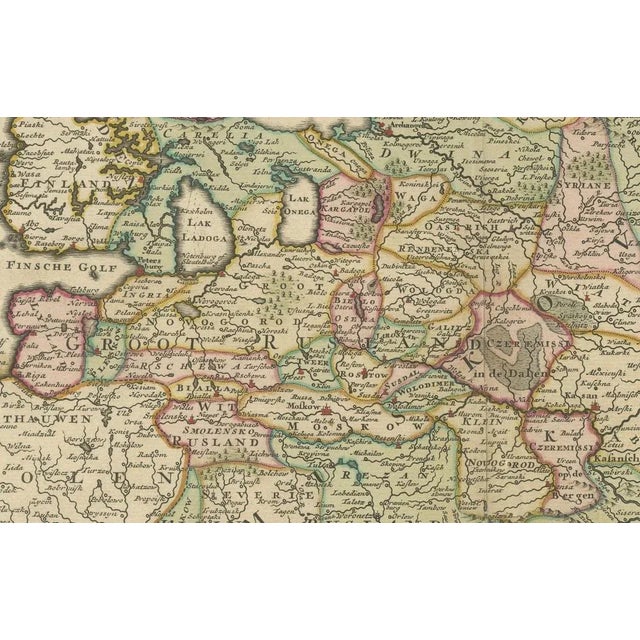 Map of Muscovy or Russia by Isaac Tirion For Sale - Image 3 of 10