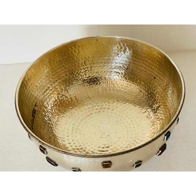 1970s Vintage Fitzsnd Floyd Handmade Silvered Bowl Embellished For Sale - Image 5 of 5