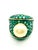 Bochic "Orient" Natural Emerald & South Sea Pearl Ring Set In 18K Gold & Silver For Sale - Image 17 of 18