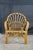Wood Pair Mid Century Modern Rattan Bamboo Armchairs Boho Sunburst Fan Back Chairs For Sale - Image 7 of 18