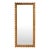 Flora 32 in. W x 69.5 in. H Rectangular Scalloped Rattan Floor Mirror, Honey For Sale