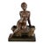 Emmanuel Villanis, Art Nouveau Sculpture of Seated Girl, 1900, Metal, in Very Good conditions. Designed 1890 to 1919 This...