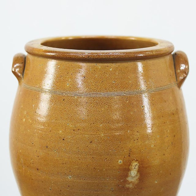 Large Rustic Farmhouse Earthenware Confit Jar For Sale - Image 6 of 10