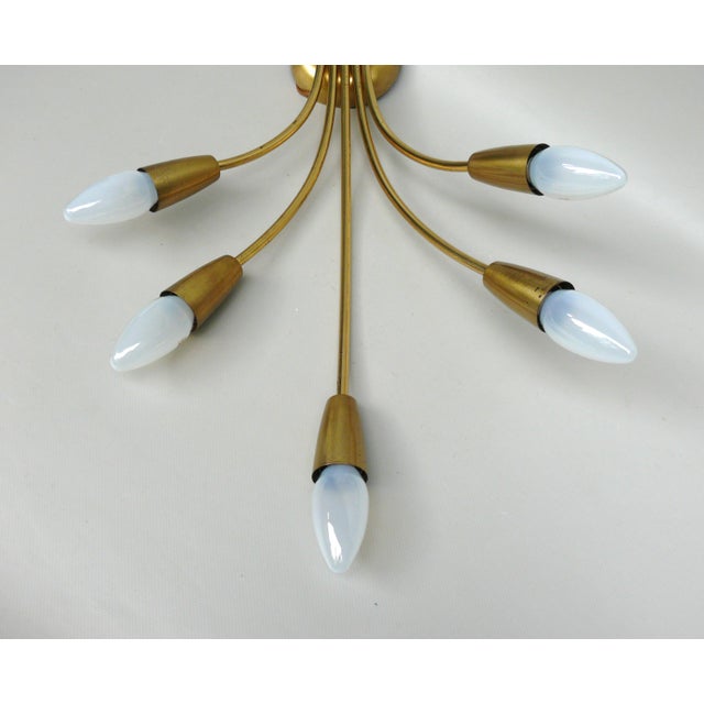 Large Brass Wall Light, 1950s For Sale - Image 12 of 18