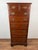 High Quality American Made Vintage Solid Cherry Wood Narrow Tall Chest with Dovetailed Drawers and Brass Hardware...
