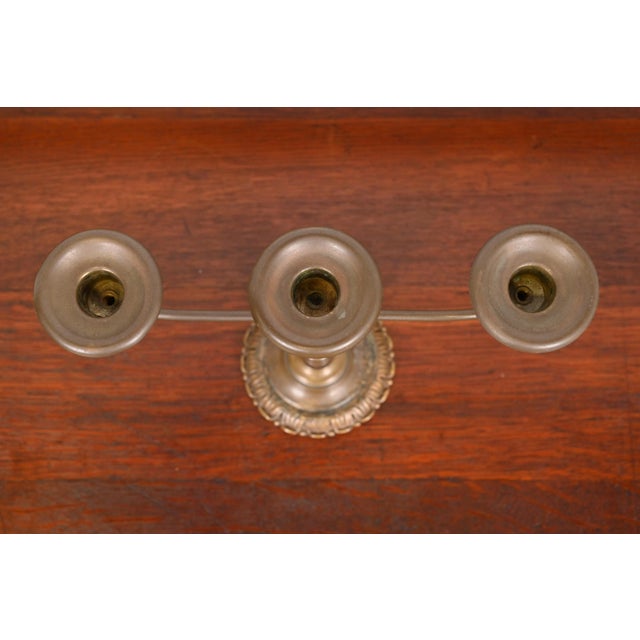 Early 20th Century Tiffany Studios New York Bronze Three-Light Candelabrum, 1920s For Sale - Image 5 of 10