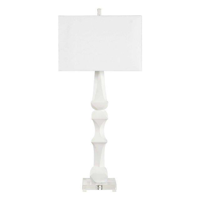 Mayme White Table Lamp For Sale In Chicago - Image 6 of 9