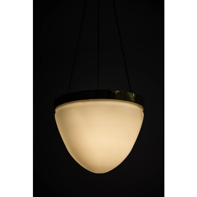 Brass Moon Ceiling Lamp by Lars Bylund for Ateljé Lyktan, 1980s For Sale - Image 4 of 7