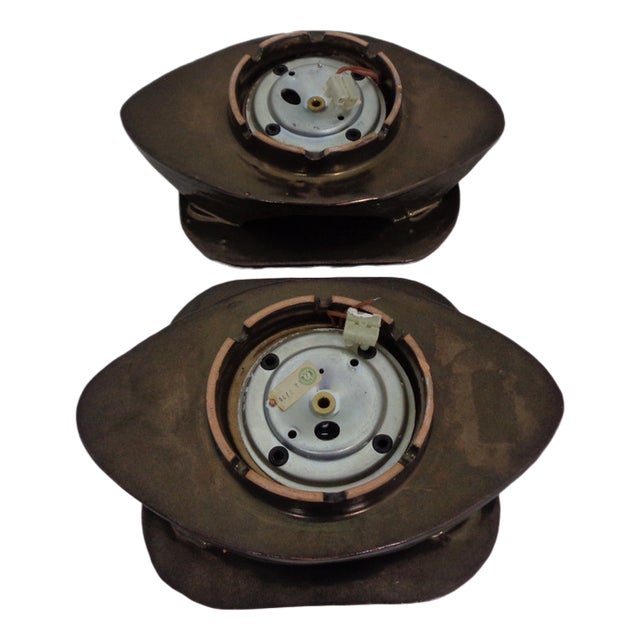 German Pop Art Ceramic Wall Lamps, 1970s, Set of 2 For Sale