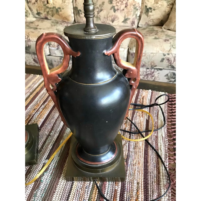 Early 20th Century Antique Lamps, Shades and Bulbs Not Included - a Pair For Sale - Image 5 of 7