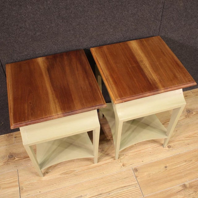 Vintage Painted Bedside Tables, 1980s, Set of 2 For Sale - Image 12 of 13