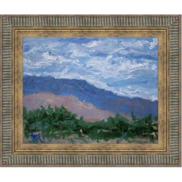 Textile American Southwest Desert Landscape Oil Painting For Sale - Image 7 of 9