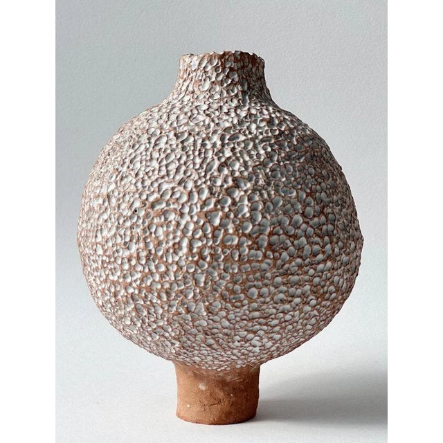 Terracotta Moon Jar No 12 by Elena Vasilantonaki Unique Dimensions: ⌀ 14.5 x H 17 cm (Dimensions may vary) Materials:...