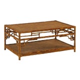 Image of Pagoda Coffee Table, Small, Brown, Rattan For Sale