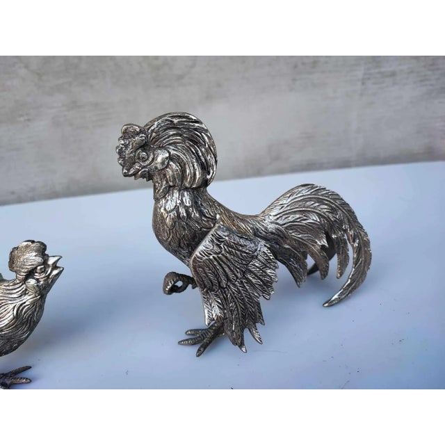 A pair of Japanese figurines from the 1950s, a hen and a rooster, price for 2 pieces, dimensions - height 12.5 cm, width...