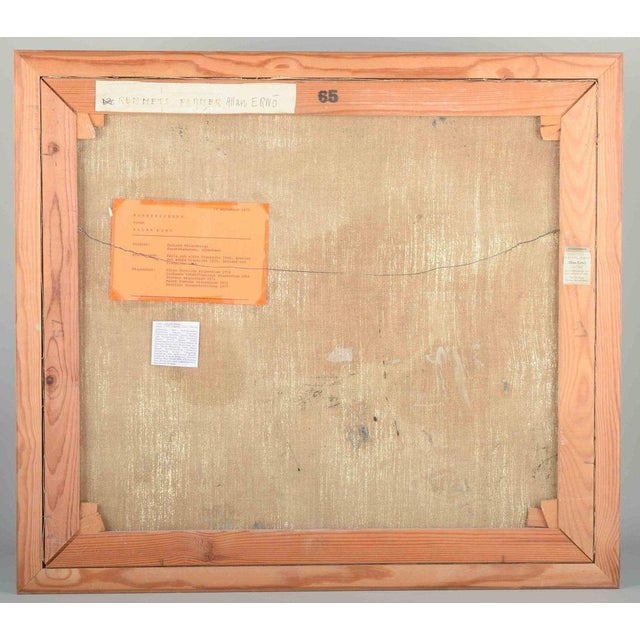 1970s Allan Erwö, Abstract Composition in Blue, White and Grey Tones,, 1970s, Oil on Canvas For Sale - Image 5 of 6