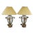 Hollywood Regency Table Lamps Bubble Glass, Custom Hand-Forged Iron Fittings by Dana Creath, Ca. 1970s - Set of 2 For Sale