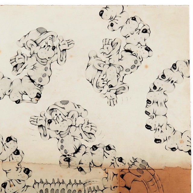 Paper Pablo Dalas, Serpentes Nanuscanis, 2021, Mixed Media on Paper, Framed For Sale - Image 7 of 8