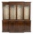 Georgian Style Flame Grain Mahogany Breakfront Bookcase For Sale