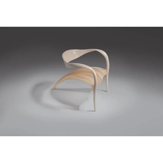 Marc Fish, Contemporary, Organic Modern, Sculptural 'Ethereal' Arm or Lounge Chair, Resin, Sycamore, 2022 Unique and one...