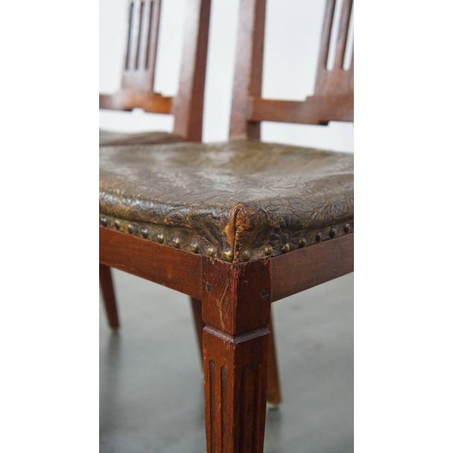 Dutch Leather Dining Room Chairs, Set of 6 For Sale - Image 15 of 18
