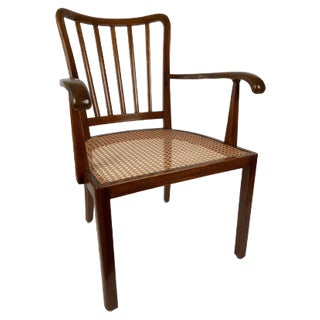 Armchair with Viennese Can Seat, 1930s For Sale
