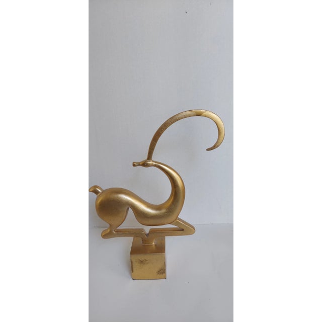 Late 20th Century Gold Deer Antelope For Sale - Image 10 of 11