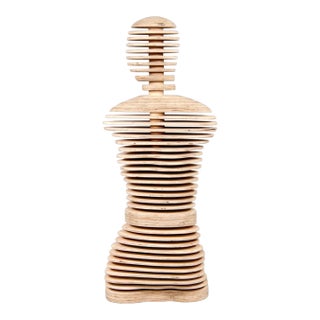 Hand Made Stylized Folk Art Wooden Mannequin For Sale