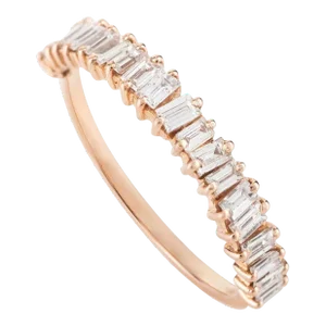 Natural Diamond Engagement Stackable Band Ring in 14k Solid Rose Gold Size 7 (All Sizes Available)