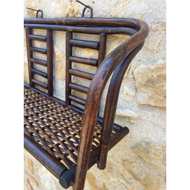 Brown Mid- Century, Bamboo & Rattan Wall Shelf, 1960s For Sale - Image 8 of 18