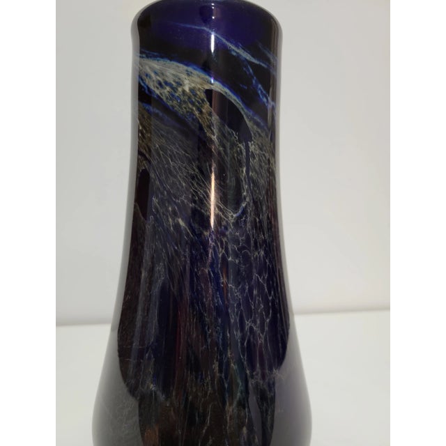 1970s Loren Chapman Abstract Art Glass Vase For Sale - Image 9 of 11