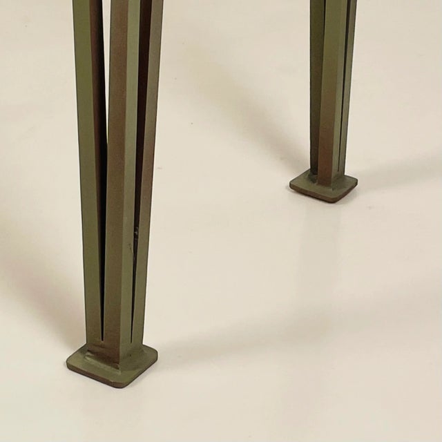 Verdigris 'Meandre' and Glass Consoles by Design Frères - a Pair For Sale In Los Angeles - Image 6 of 7