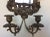 Early 19th Century Antique Brass Repousse Mirror Candle Wall Sconces - Pair For Sale - Image 5 of 7