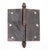 This door hinge is made of cast iron with acorn tips, a lift off knuckle, and a template hole pattern. The original...