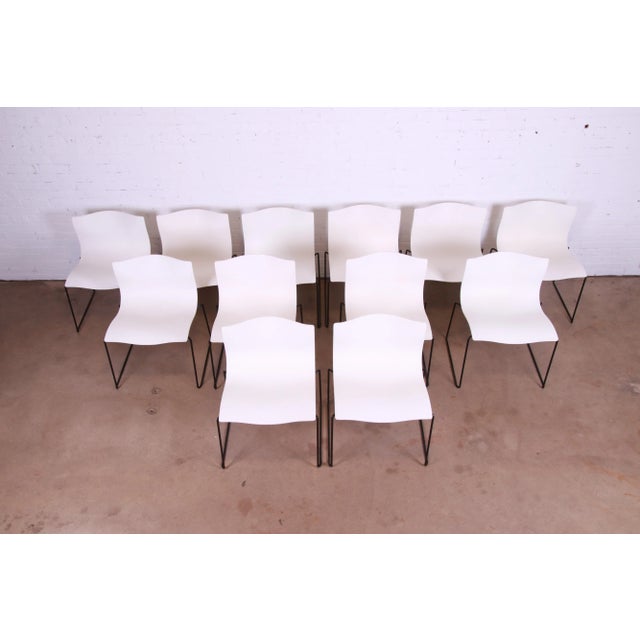1980s Massimo Vignelli for Knoll International Postmodern Handkerchief Chairs, Set of 12 For Sale - Image 5 of 13
