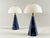 Mid-Century Modern Vintage Prisma Table Lamps with Marble Shades, Italy, 2000s, Set of 2 For Sale - Image 3 of 18
