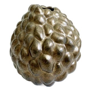 Biomorphic Bronze Bud Vase, Artist Signed For Sale