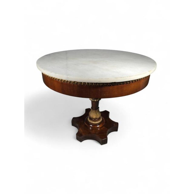Mid 19th Century 19th-Century Italian Round Center Table with Carrara Marble Top, 1860s For Sale - Image 5 of 18