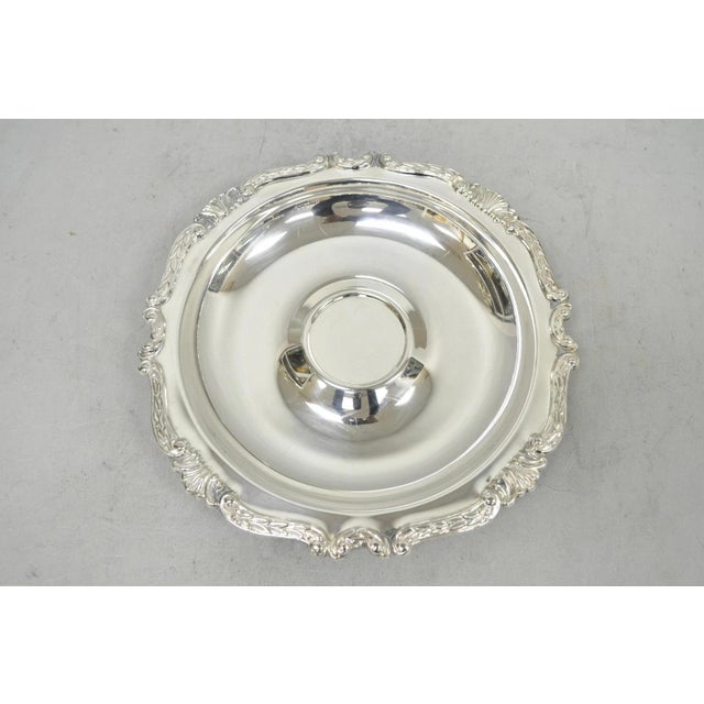 Mid 20th Century Vintage Sheridan Victorian Silver Plated Shrimp Cocktail Serving Platter Tray For Sale - Image 5 of 15