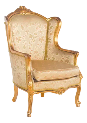 Louis XV Style Armchair in Golden Painted, 1950
