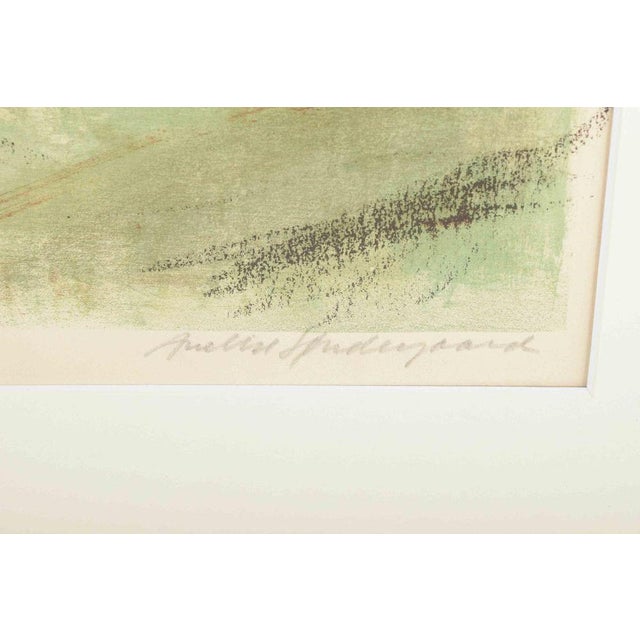 1970s Anelise Søndergaard, White House on a Hilltop, 1970s, Colour Lithograph on Paper For Sale - Image 5 of 6