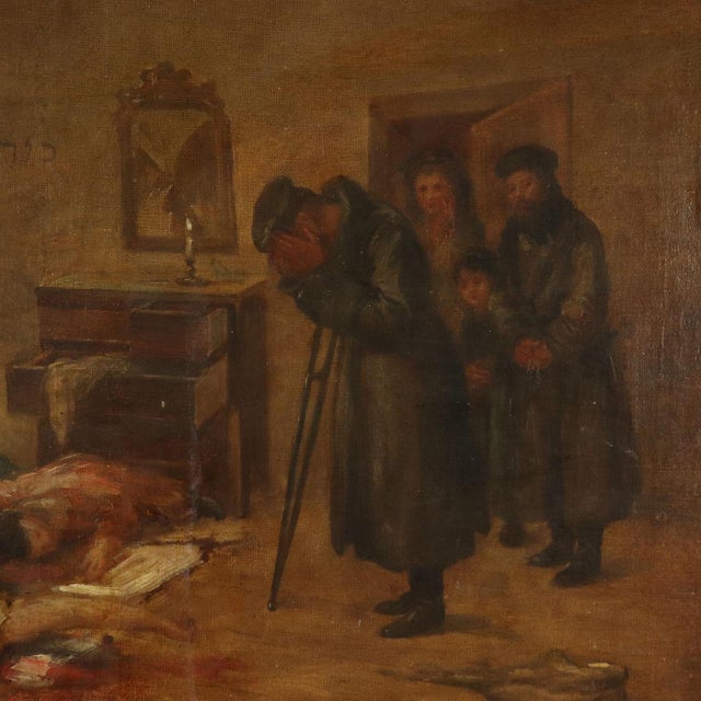 The Tragic Return, Late 1800s, Oil on Canvas For Sale - Image 4 of 9