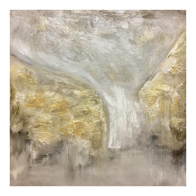 "Adoration (1 in Series)" Original Abstract Neutral Art Metallic