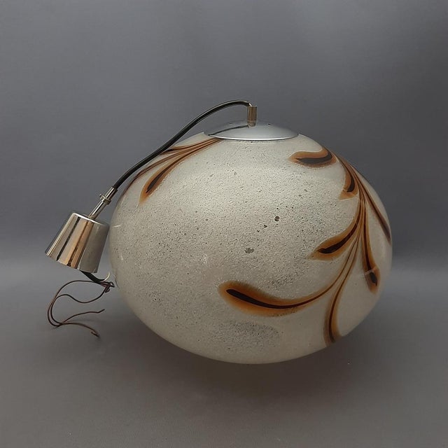Murano Glass Pendant from Venini, 1970s For Sale - Image 5 of 14