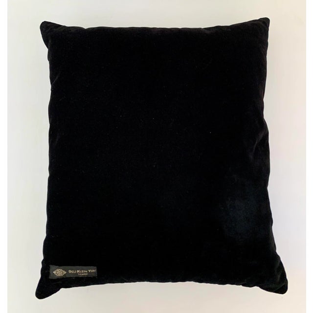 Vintage Ottoman Turkish Kaftan Silk Velvet Pillow For Sale - Image 4 of 8