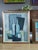Mid-Century Modern Mid-Century Modern 'Bottles in Blue Geometry' Vintage Swedish Cubist Still Life Oil Painting, Framed For Sale - Image 3 of 13