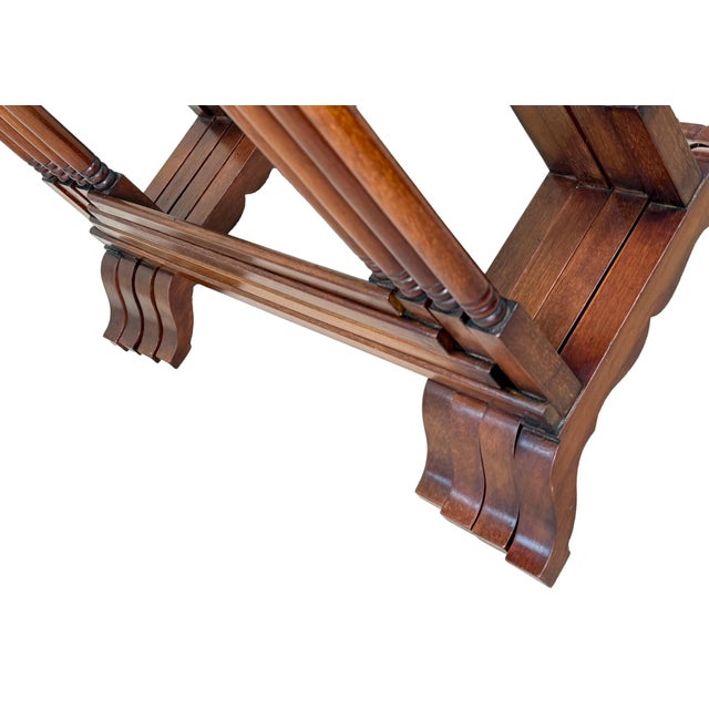 Antique Mahogany Quartetto Nesting Tables, 1880, Set of 4 For Sale - Image 3 of 15